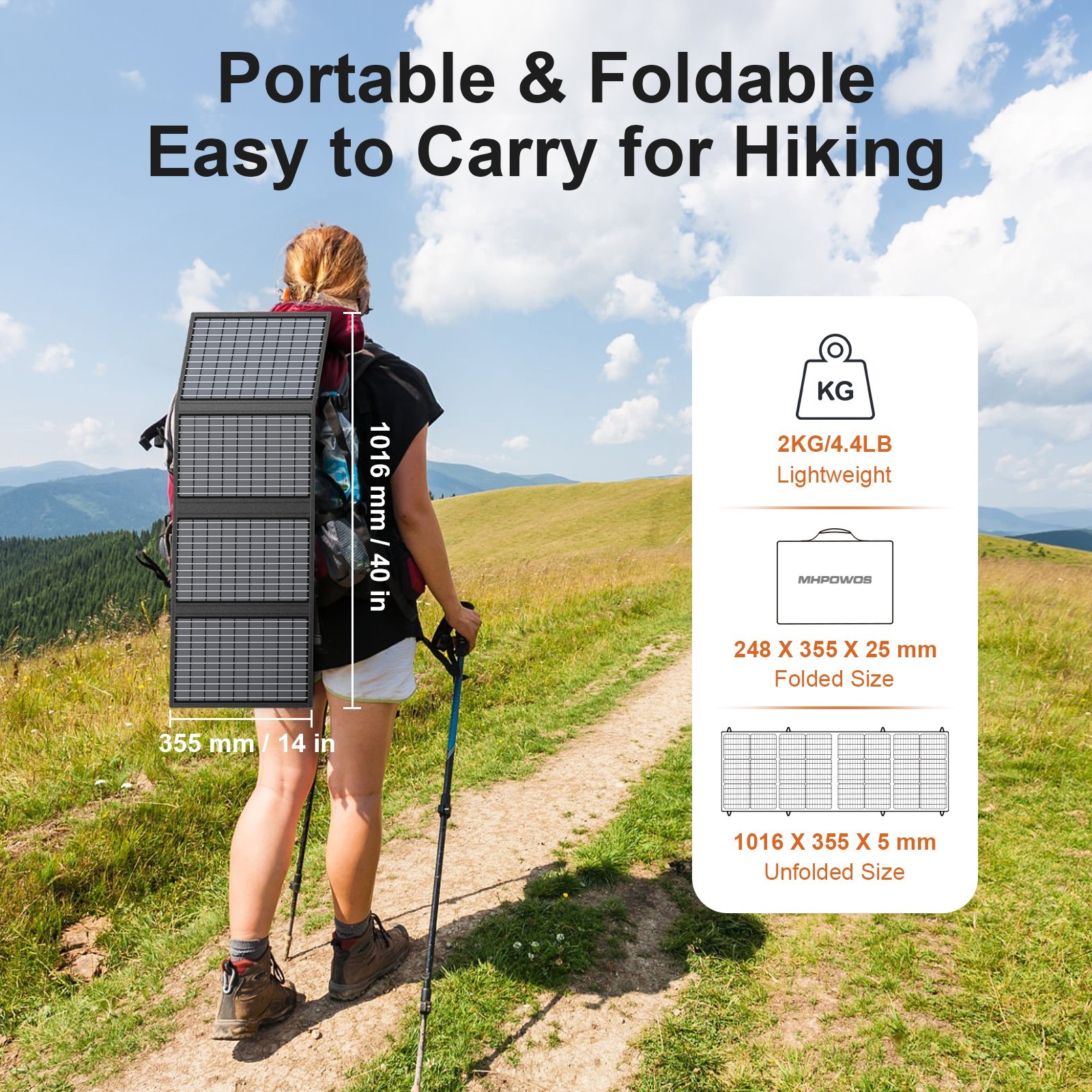 60W Solar Panel For Jackery Portable Power Station Explorer 300 Outdoor Camping