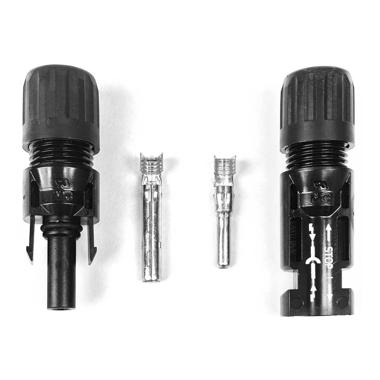 Staubli MC4 PV Solar Panel Cable Connector Pair for 8 AWG – Made in USA