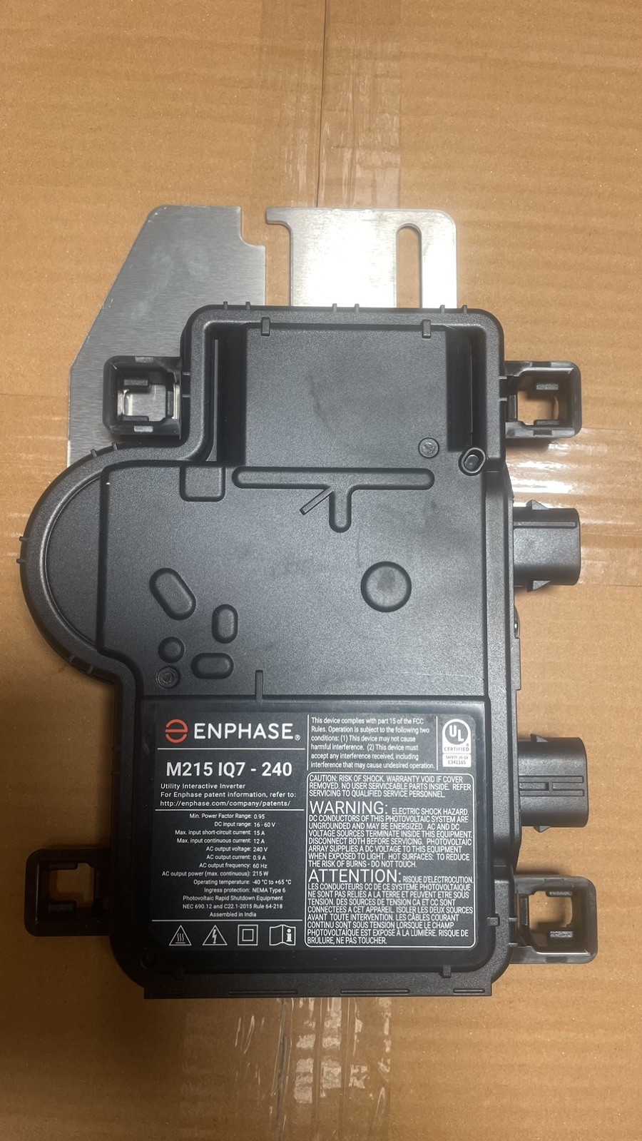 Enphase M215 Microinverter IQ7 Series 240VAC Solar M215IQ7-240