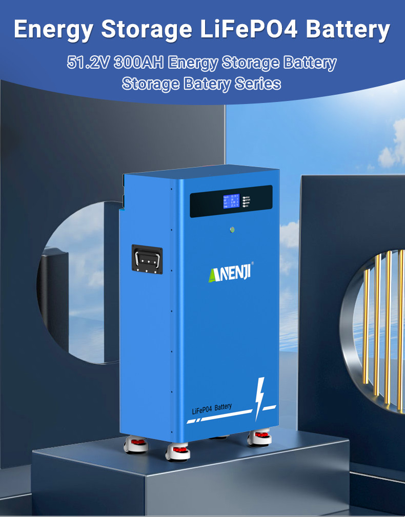 ANENJI 16KWh 314Ah 51.2V LiFePO4 Li-ion Battery Storage For Home Boat US Stock