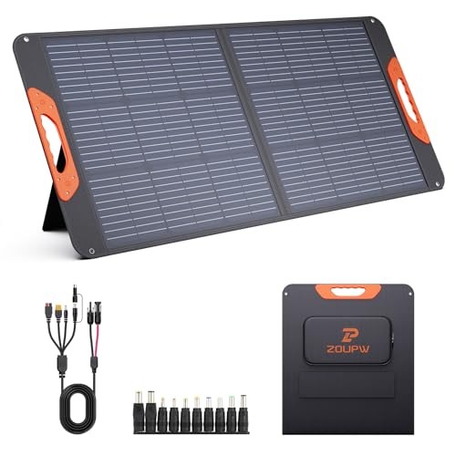 100W Portable Solar Panel with 5-in-1 Cable,23.5% Efficiency Mono 100W-1PCS