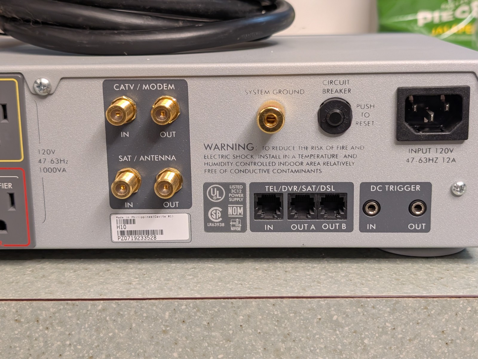 APC H10 Power Conditioner Home Theater Surge Protector Silver WORKS