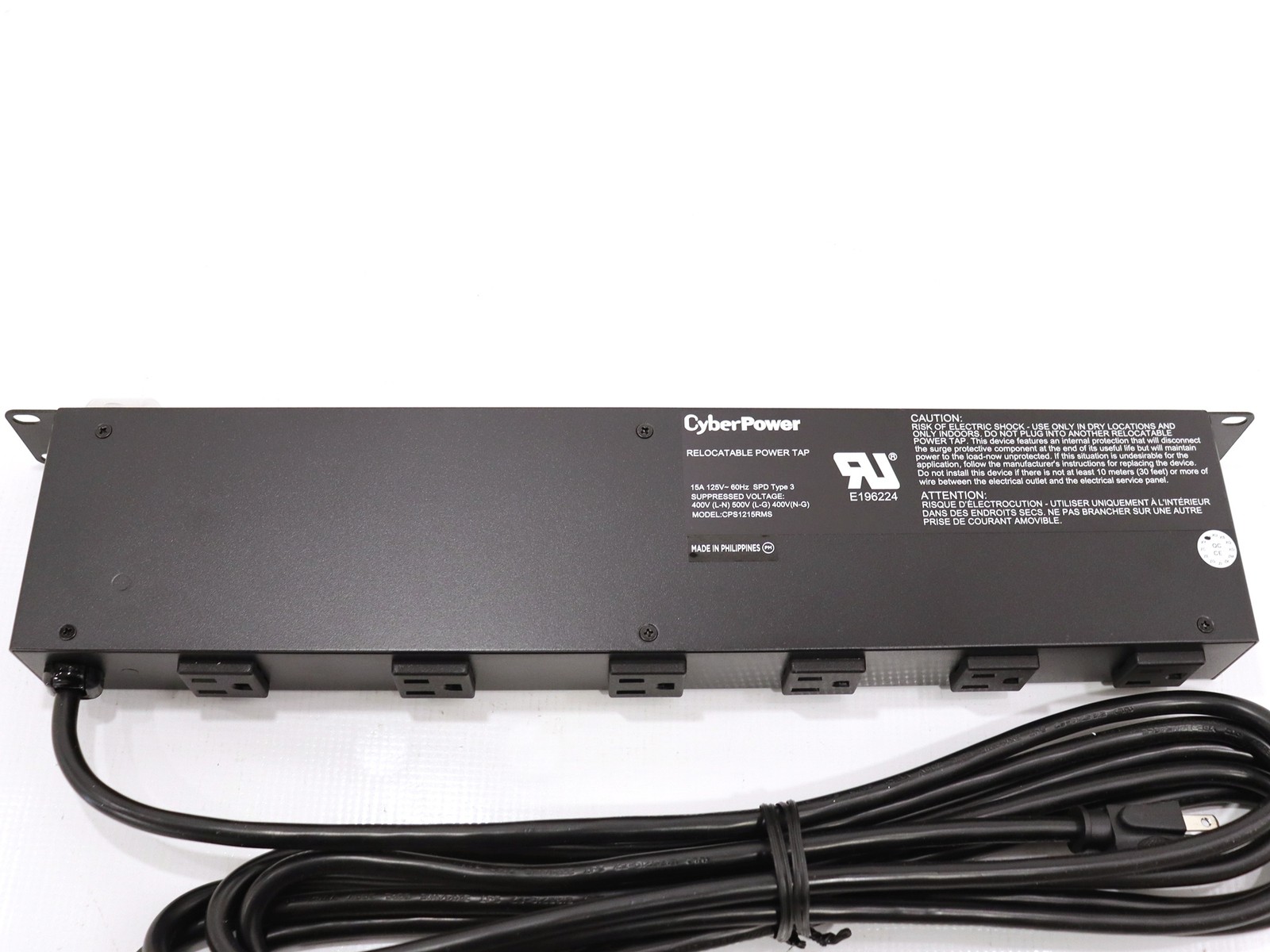 CyberPower CPS1215RMS 11 Outlet 15A 125V Surge Protector Power Strip (Black)