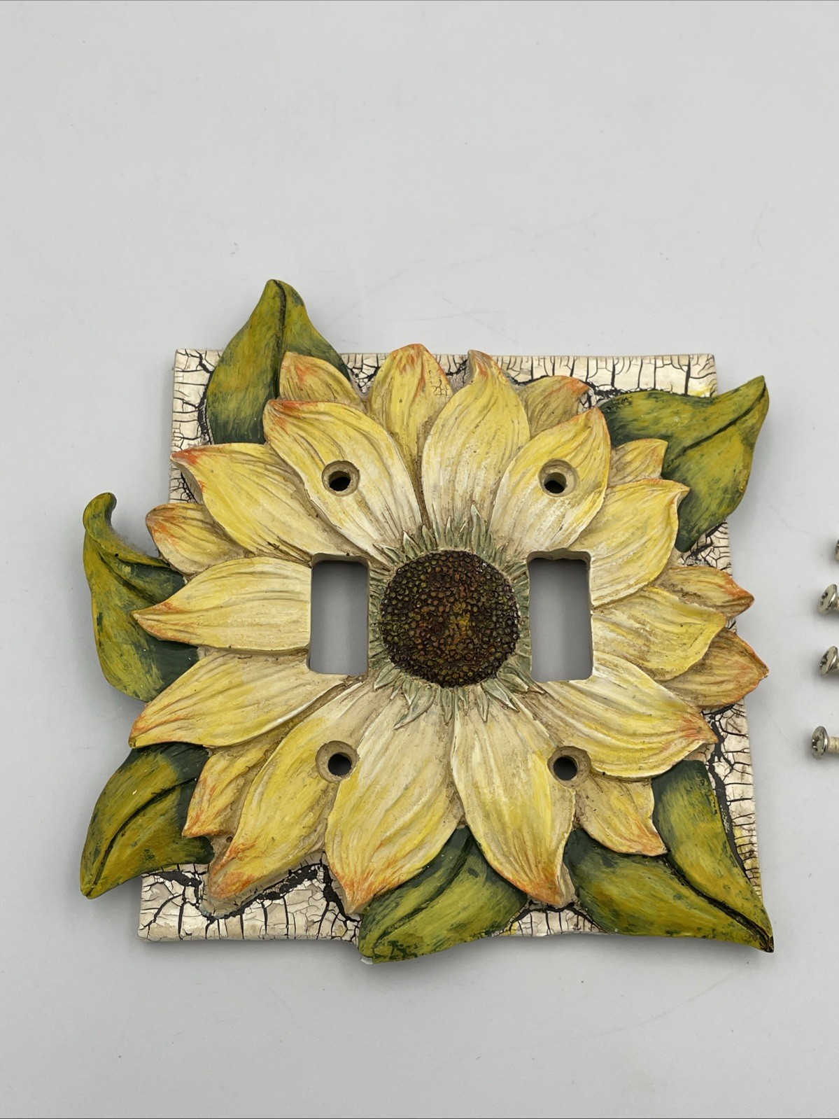 Vintage 3D Resin Sunflower Light Switch Cover Beautiful Rare T7