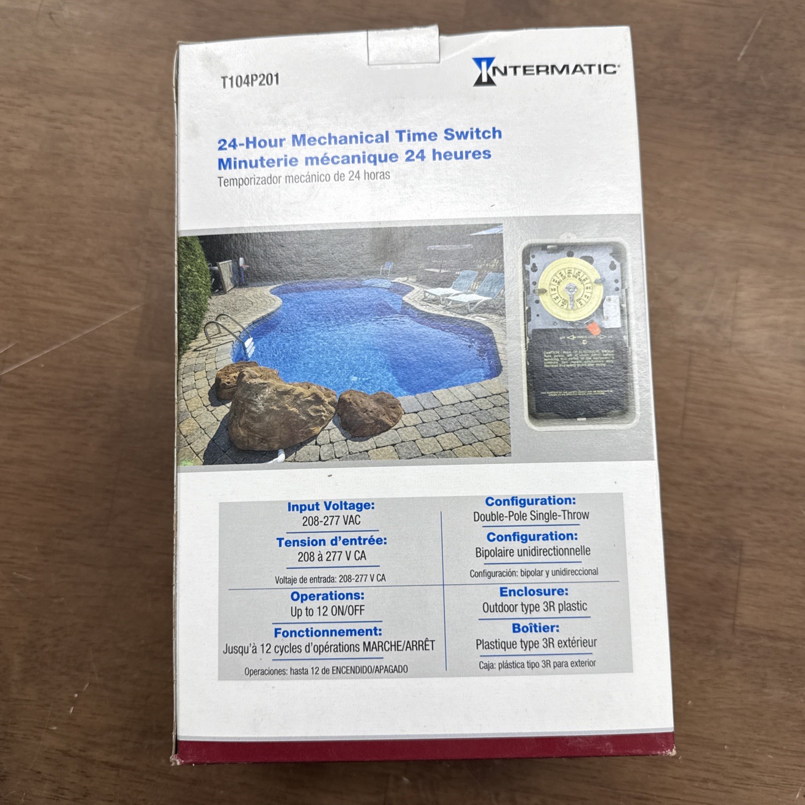 Swimming pool Intermatic T104P201 Timer pump Switch on off tabs 240 volts NEMA3R