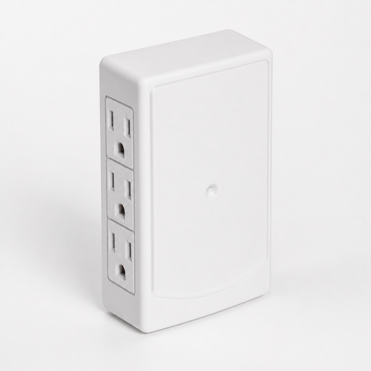GoGreen Power 6-Outlet Side Mount Wall Tap Adapter White GG-16000TSM 3-Prong