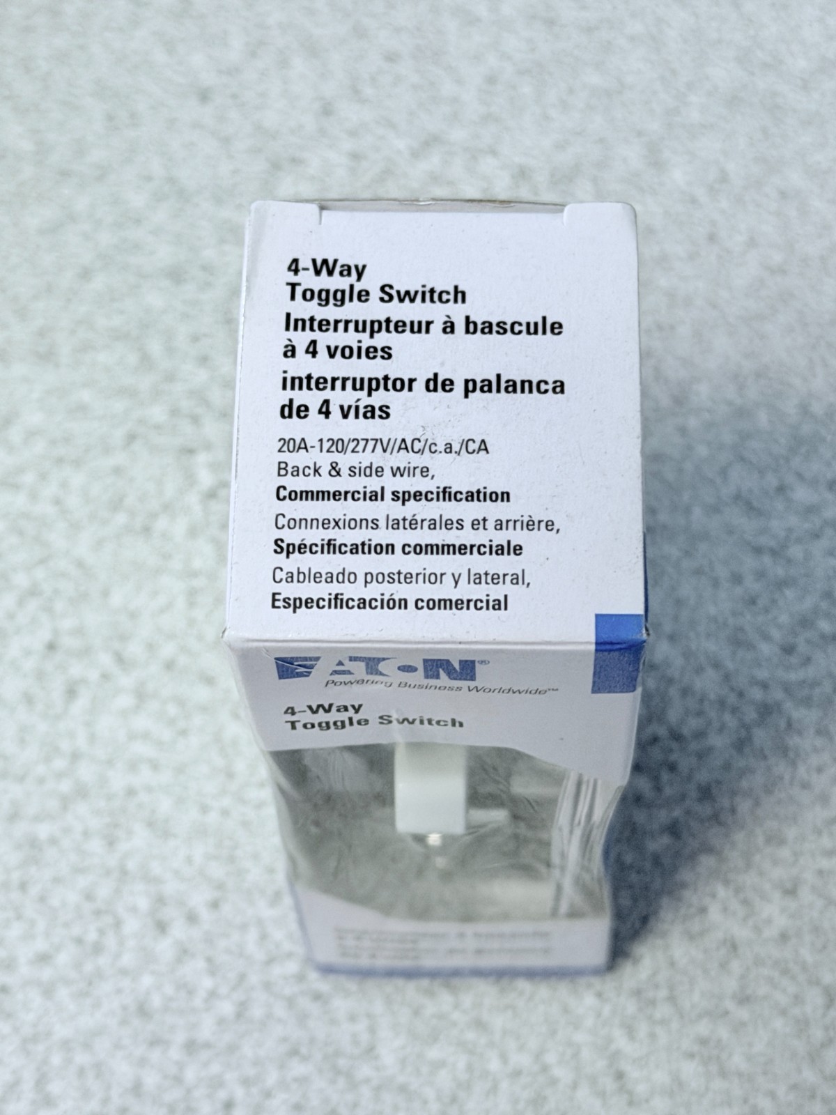 NEW Eaton CSB420W-BX-LW Commercial 4-Way Toggle Switch White 20A 120/277V
