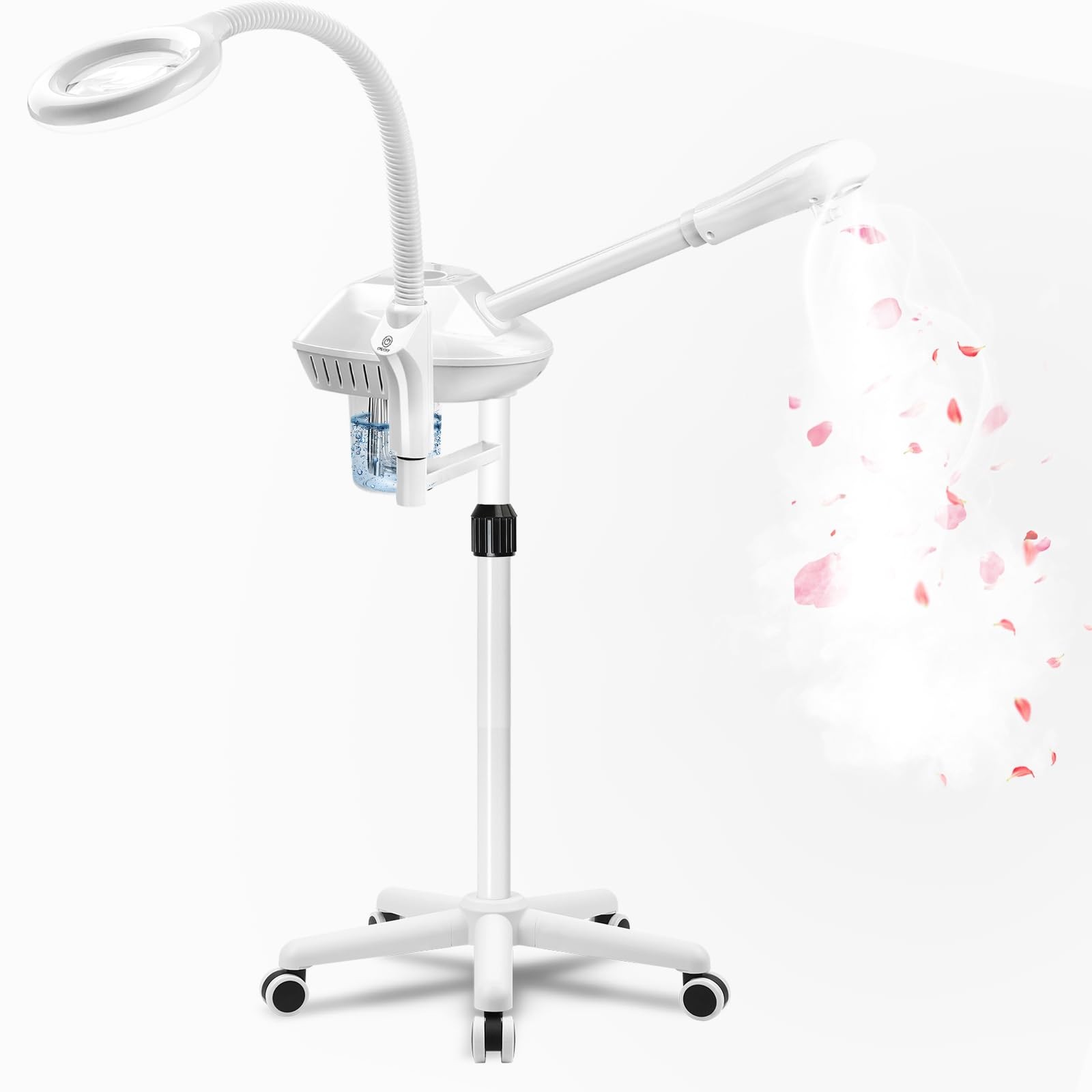 Professional Facial Steamer for Deep Hydration,2in1 Ozone Face Steamer with 5X M
