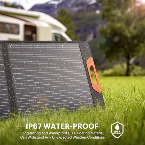 100W Portable Solar Panel with 5-in-1 Cable,23.5% Efficiency Mono 100W-1PCS