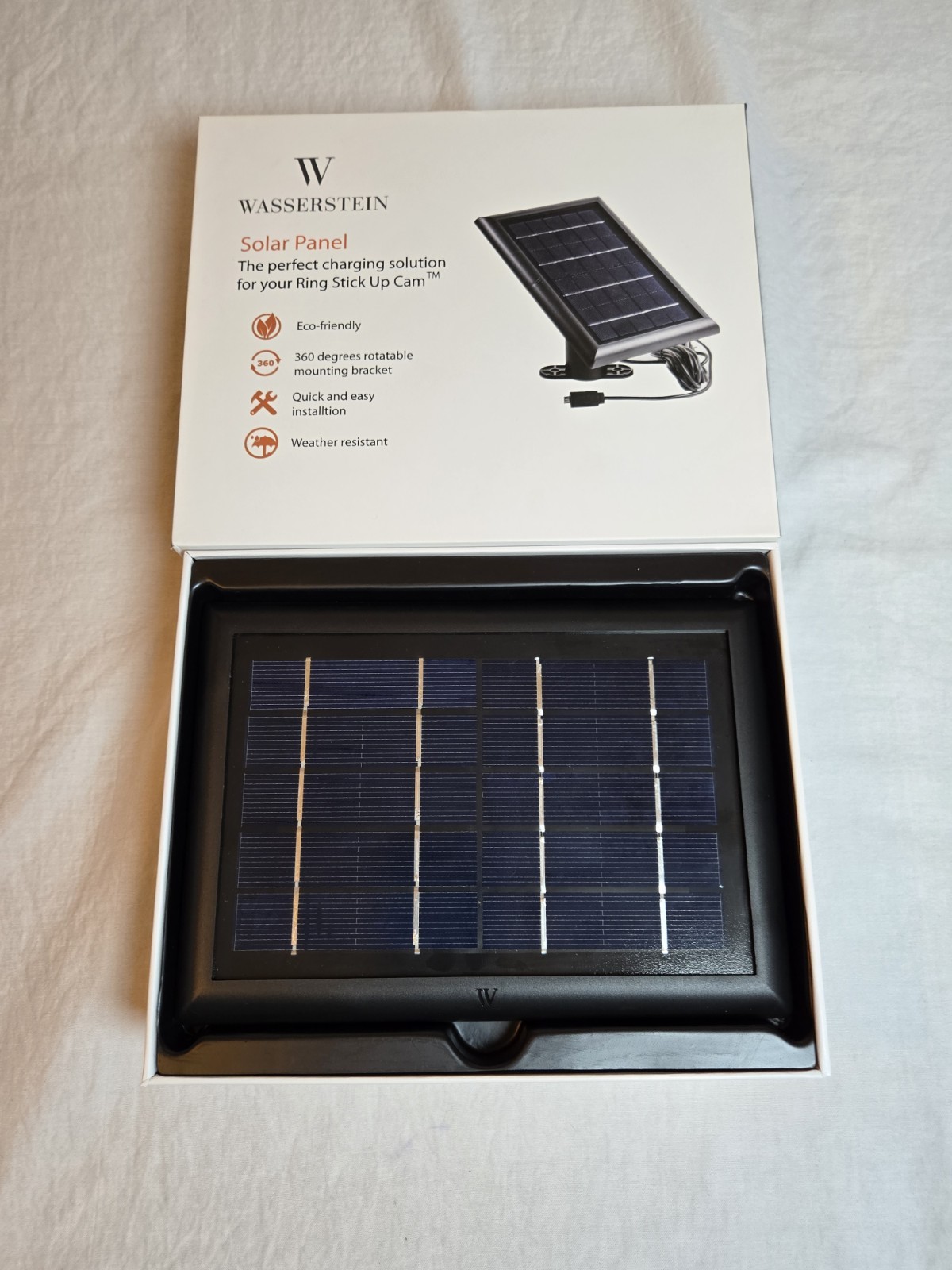 Wasserstein Solar Panel for Ring Stick-Up Cam Brand New In Box