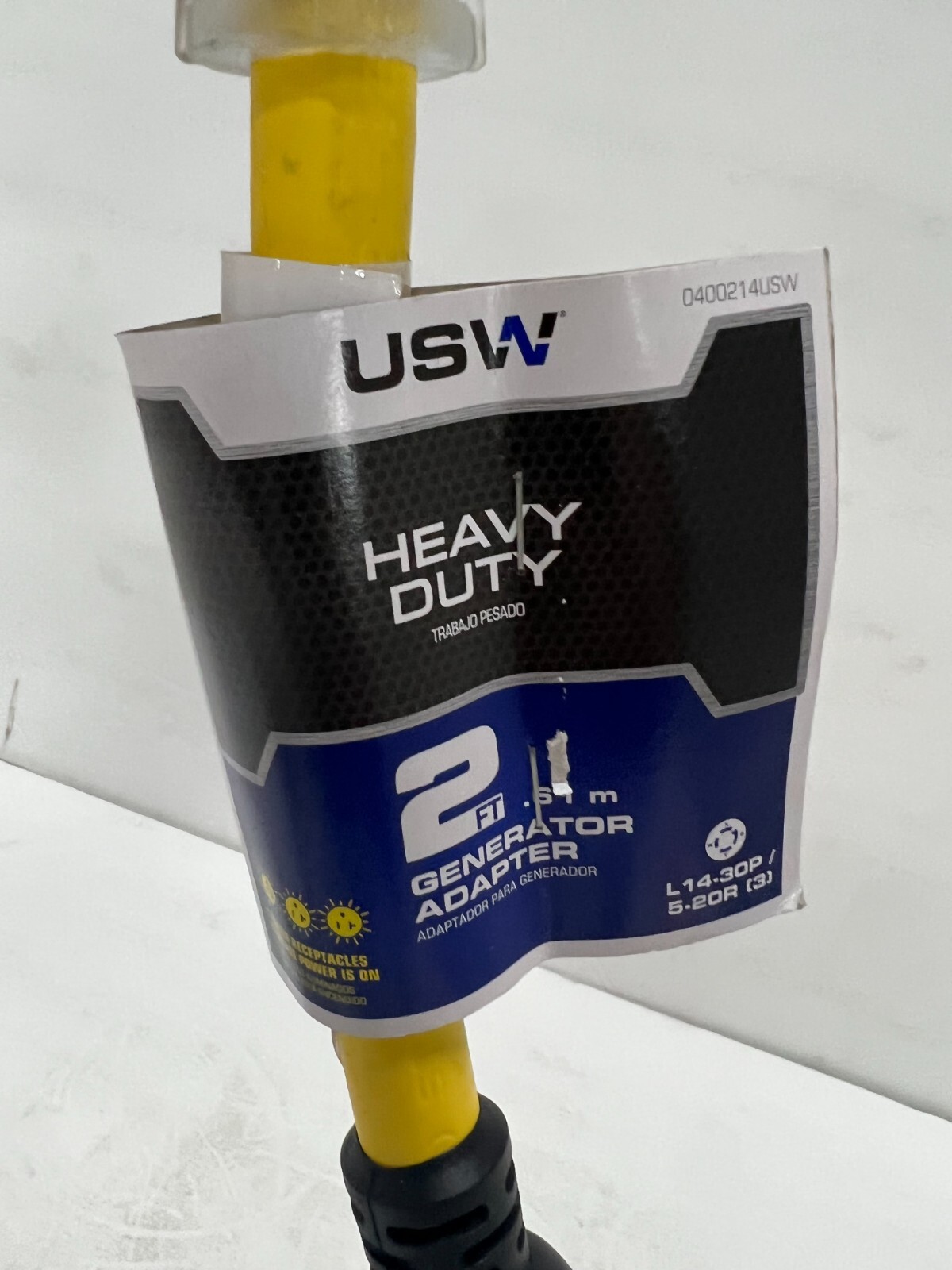 USW Generator Adapter Plug, Heavy Duty 2 ft, 20 AMP, (3) 5-20R w/ (1) L14-30P