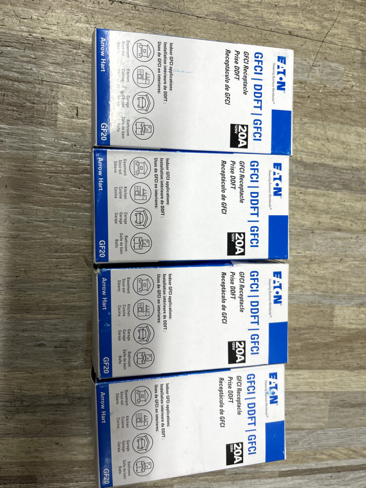 LOT OF 4 Eaton GF20B 20 Amp 125v GFCI Receptacle BRAND NEW FREE FAST SHIPPING