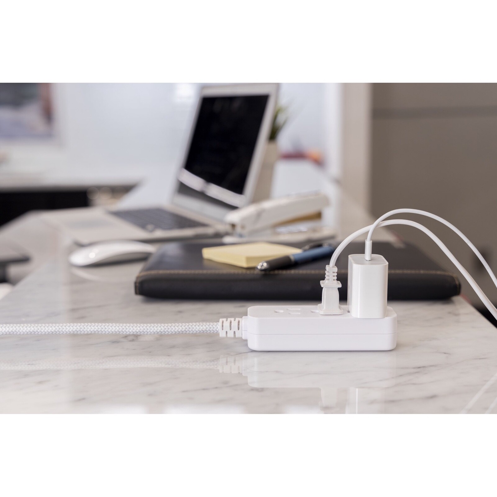 NEW 10ft. 3-Outlet Extension Cord by Cordinate, White/Gray – Best Seller