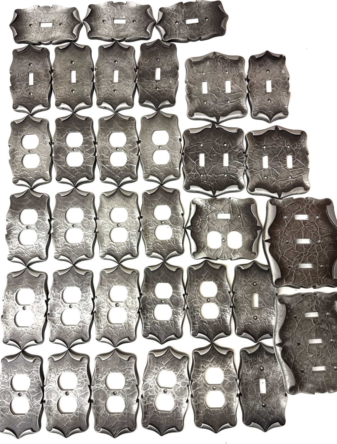 Lot of 34 Amerock Carriage House Outlet & Switch Covers Rare Silver Finish