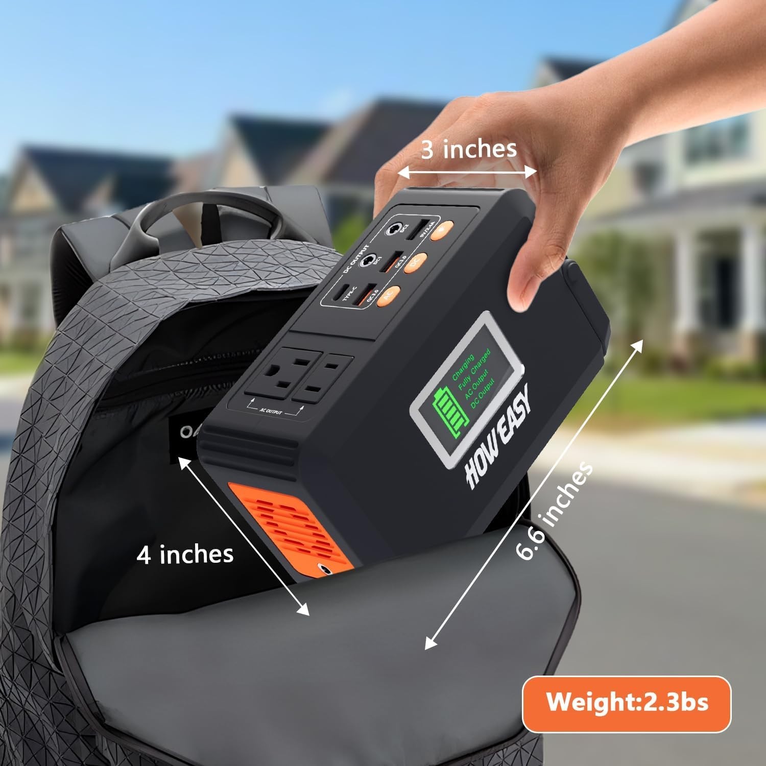 Compact Solar Generator 120W Peak with 8 Outputs – Ideal for Outdoor Adventures