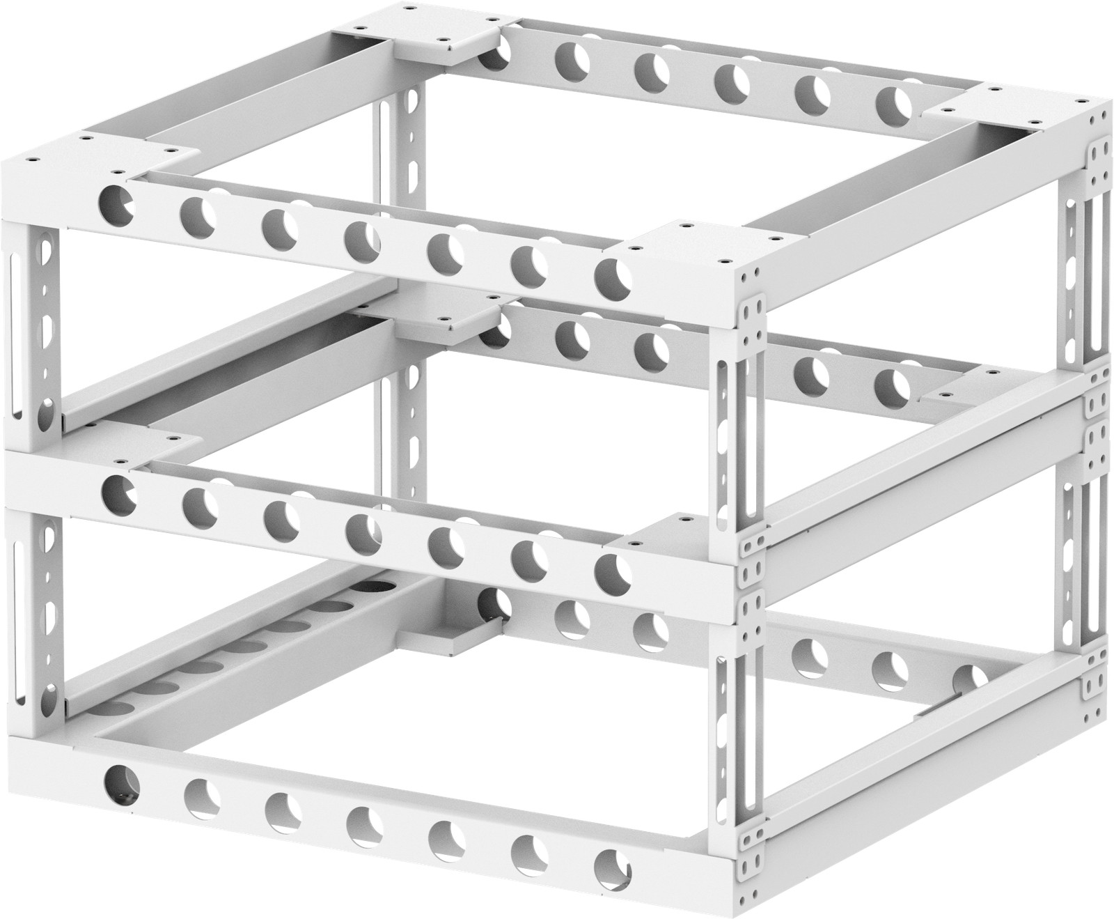 WattCycle Seismic Stackable 2-Tier Rack Cabinet for 48V Server Rack Batteries