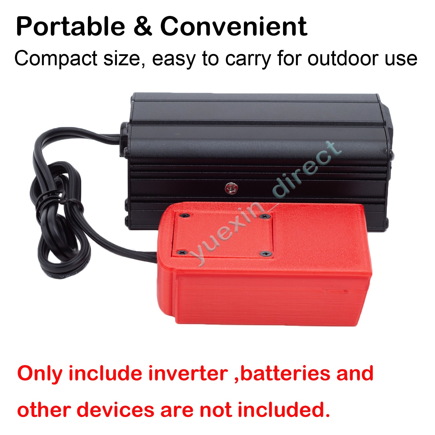 For Milwaukee 18V Battery Power Inverter Converter DC 15-21V To AC 110v w/USB US