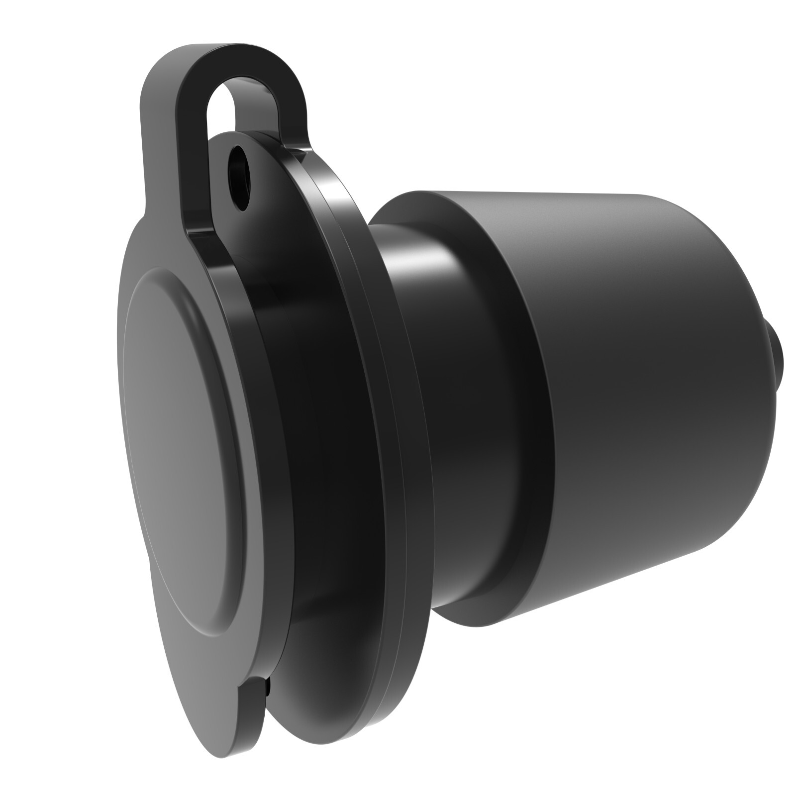 BLACK 125V 20A Flanged Outdoor Power Outlet Receptacle RV Boat 110V 5-20 5379