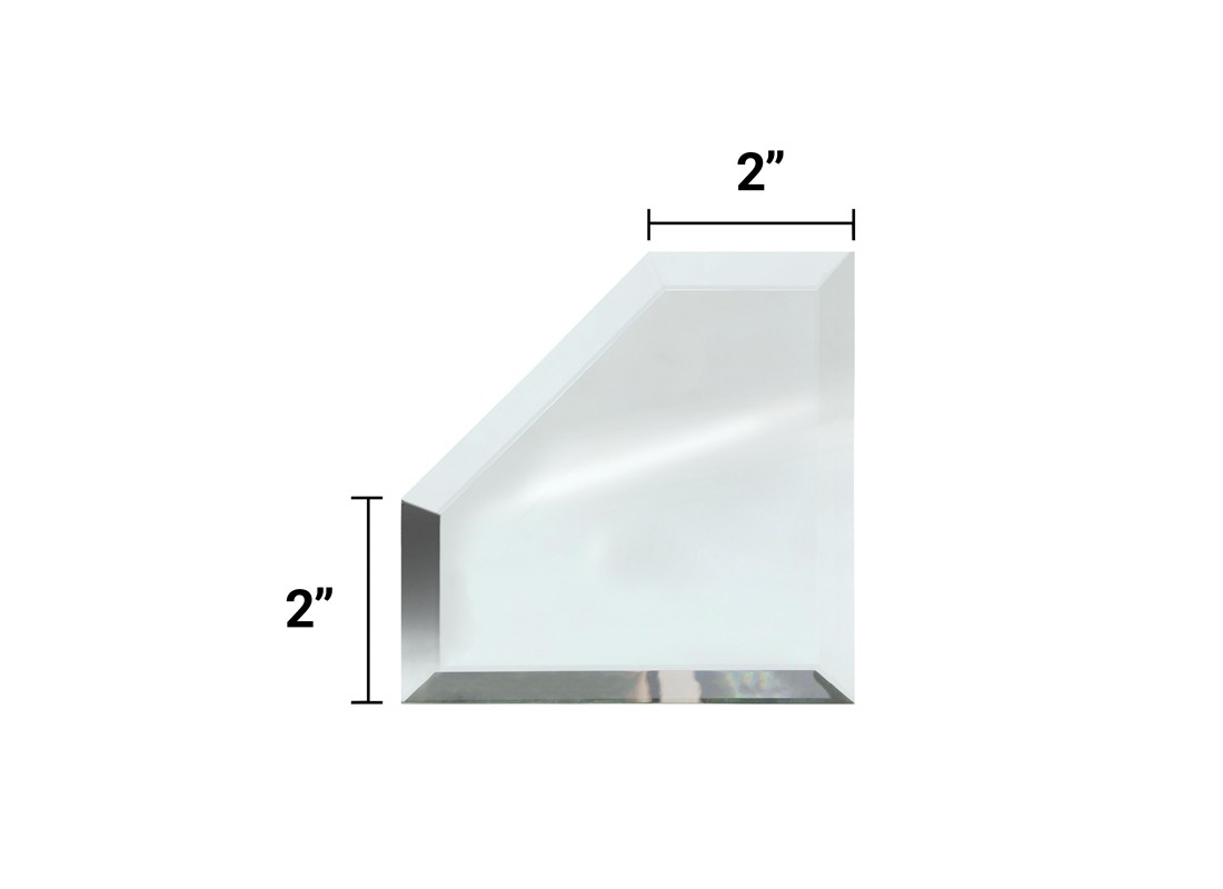 FHC BVM4M2 2″ Corner All Sides Beveled Mitered Clear Mirror Glass
