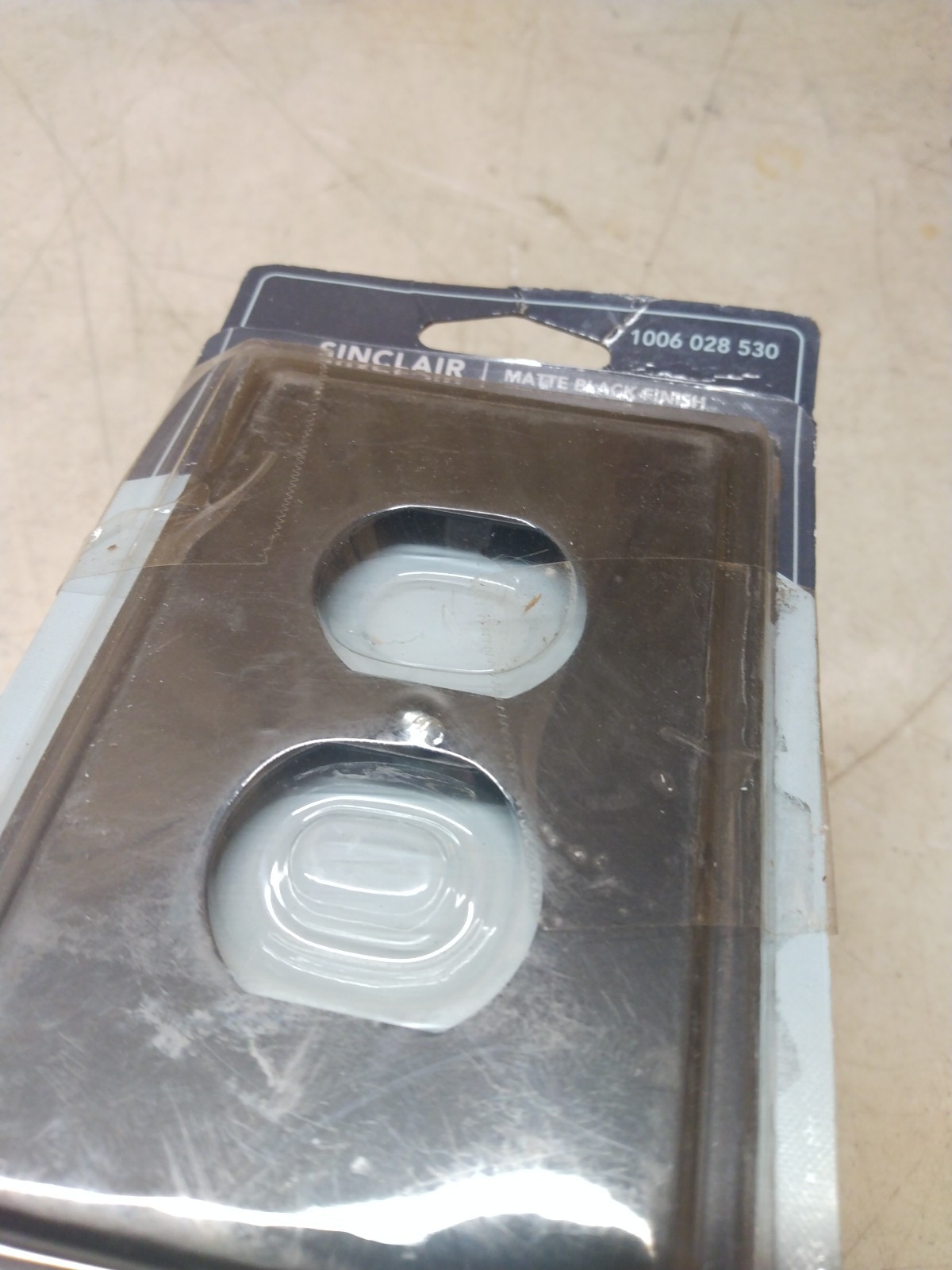 Hampton Bay Sinclair Matte Black 1-Gang Duplex Outlet Wall Plate