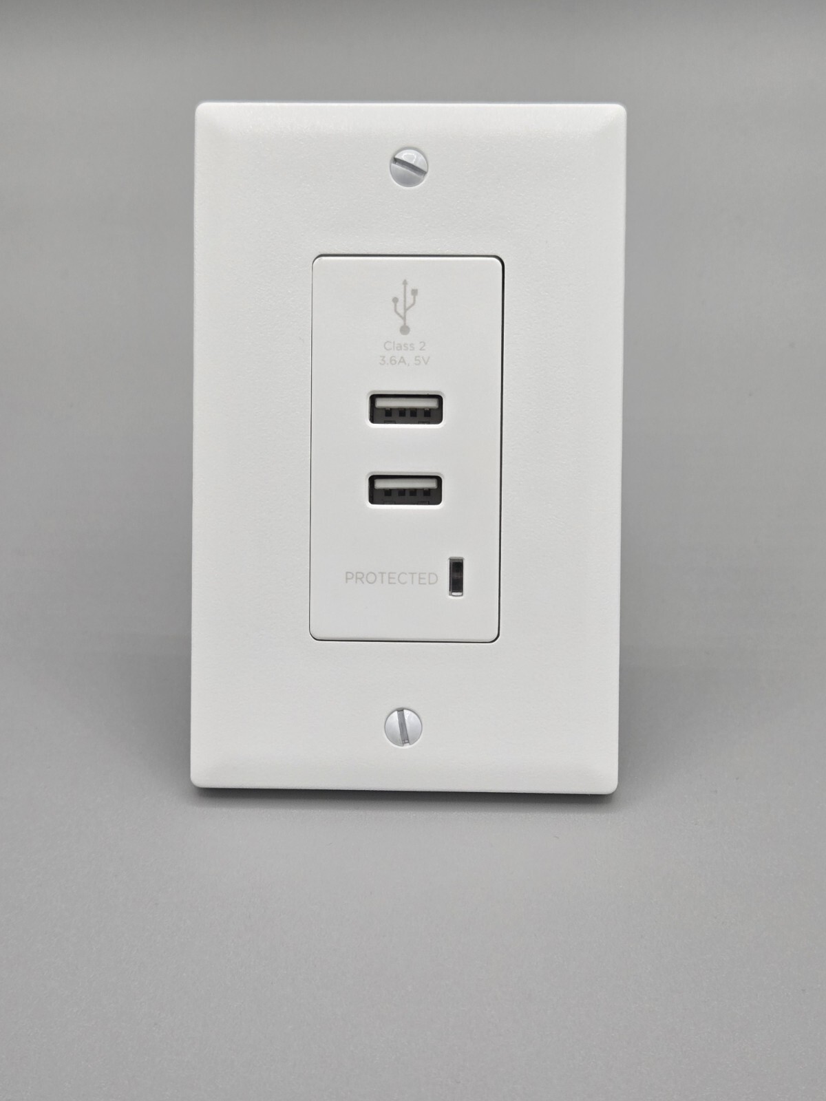 Insignia 3.6A 5V Surge Protected Dual USB Charging Outlet Single Gang