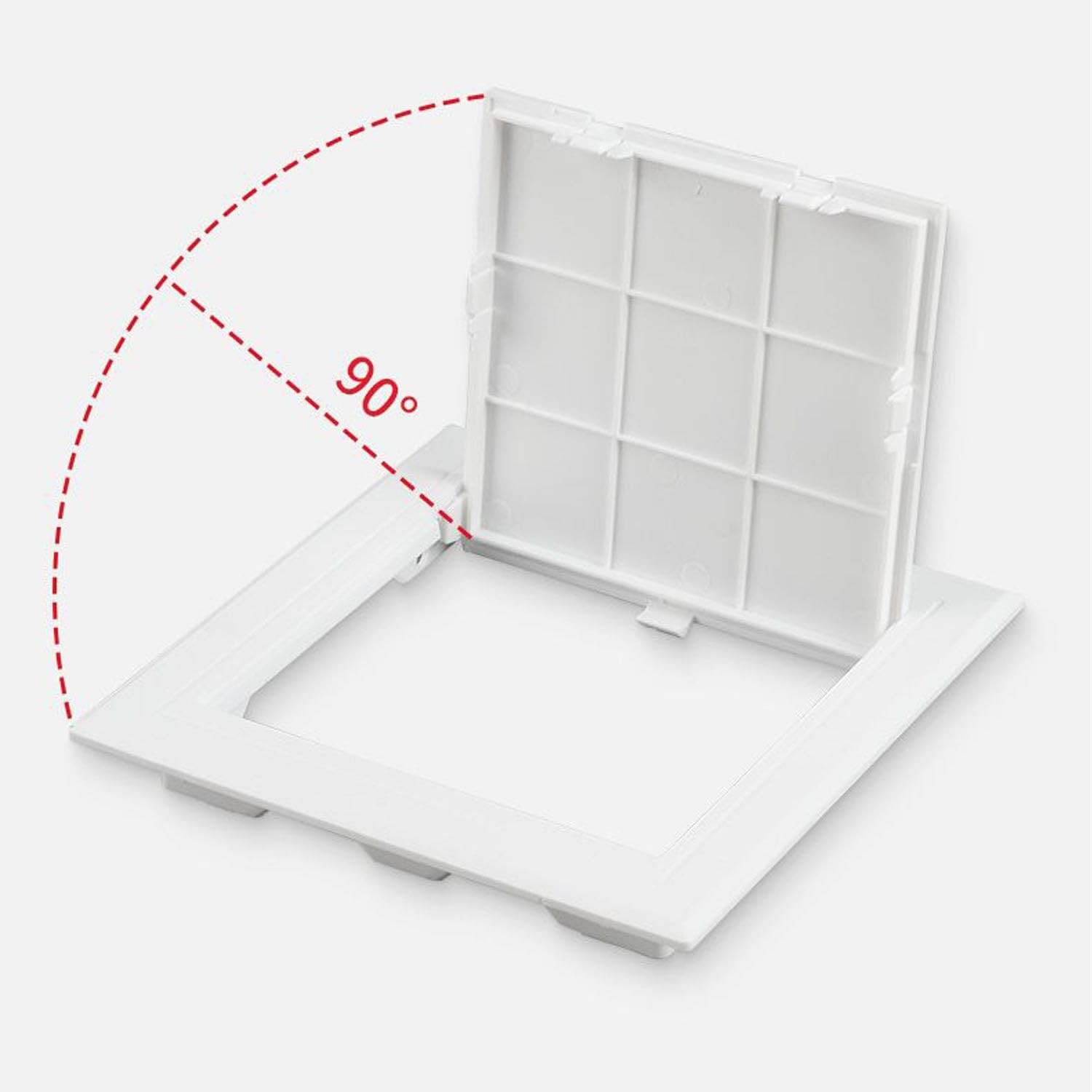 UtySty Drywall Access Panel 6 x 6 Inch ABS Plastic Wall Hole Cover with White
