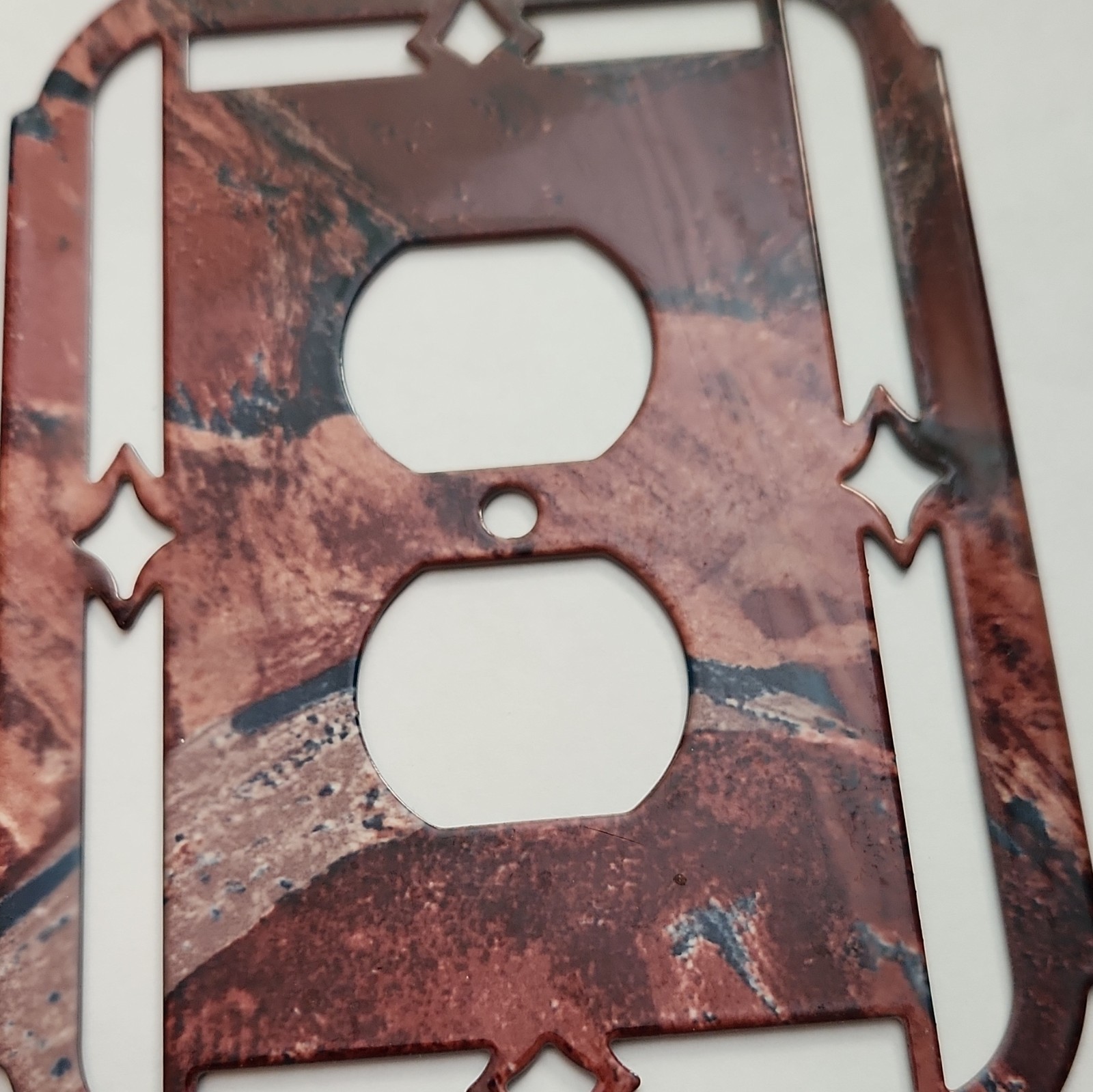 10 Southwestern Decorator/Rocker Wall Plate Brown/Black Matte Plastic