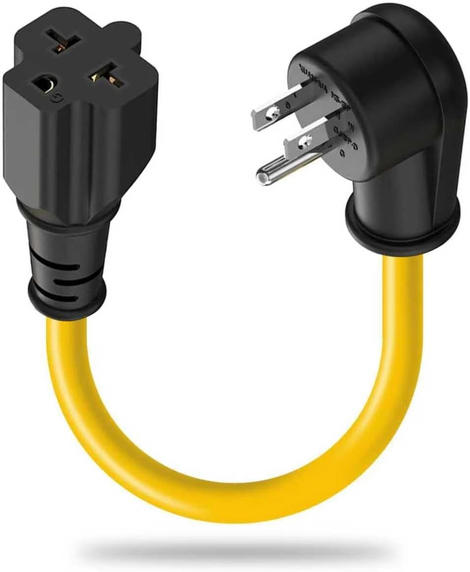 Heavy-Duty 20 Amp Extension Cord – 12AWG, 1FT NEMA 5-15P to 5-20R/6-15R/6-20R Ad