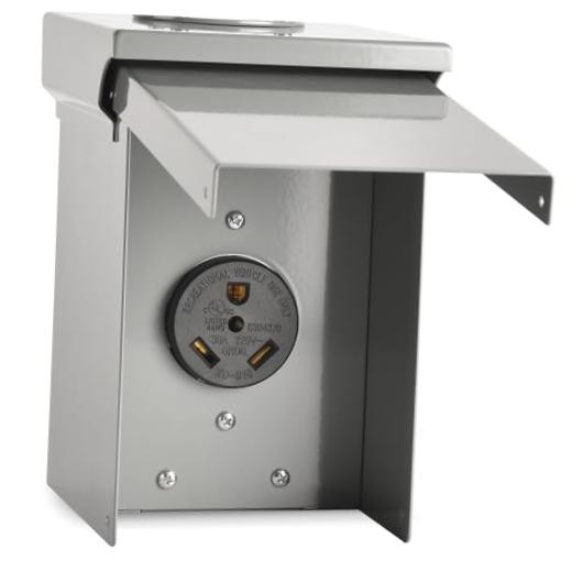 30 Amp RV Outlet Box, NEMA TT-30R RV Electrical Panel-Weatherproof for 30A
