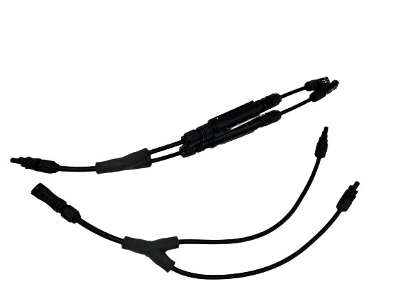 Pair PV Y 2-1 8AWG on Trunk 6 inch and 10 AWG on Branches 1500v4A6A15A20A or 25A