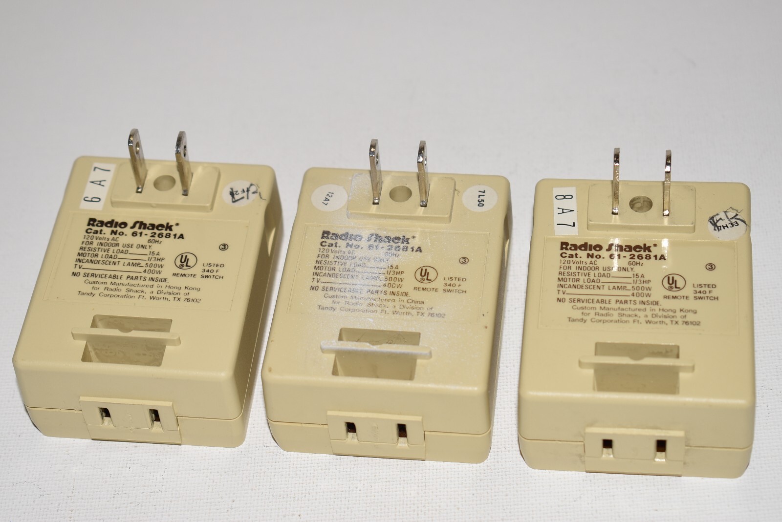 Lot of 3 Radio Shack Appliance Module Plug ‘n Power 120 Volts 61-2681A