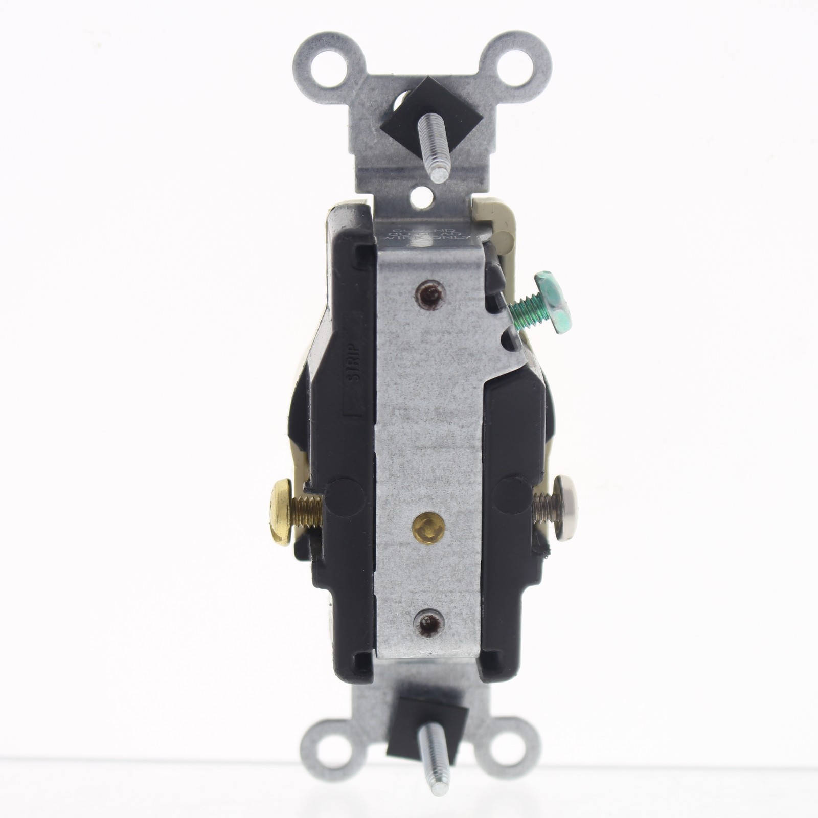 Leviton SCRATCHED Ivory COMMERCIAL Single Outlet Receptacle 5-15R 15A 1255015-I