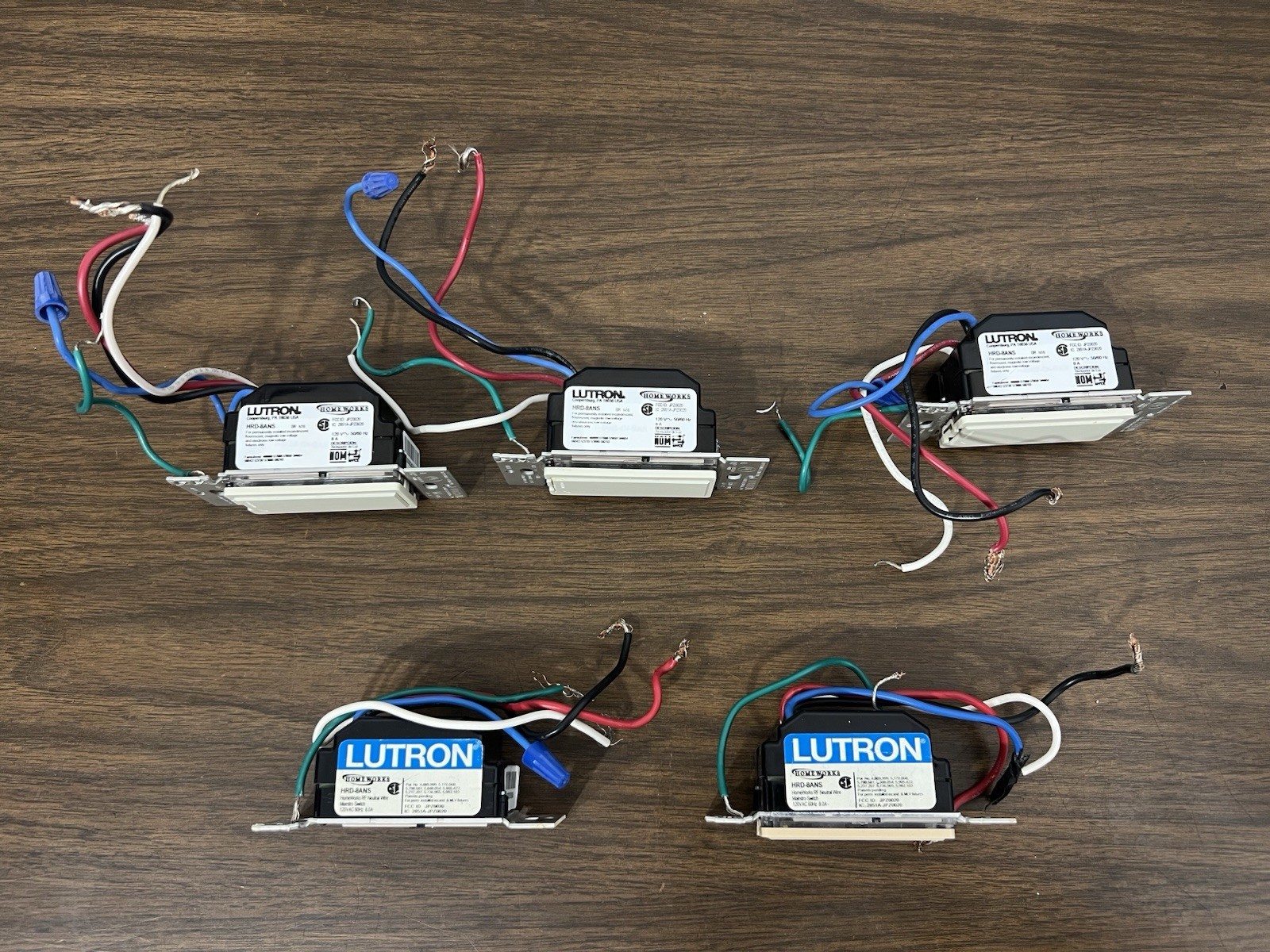 Lutron HRD-8ANS HomeWorks RF Maestro Electronic Switch Lot Of 2