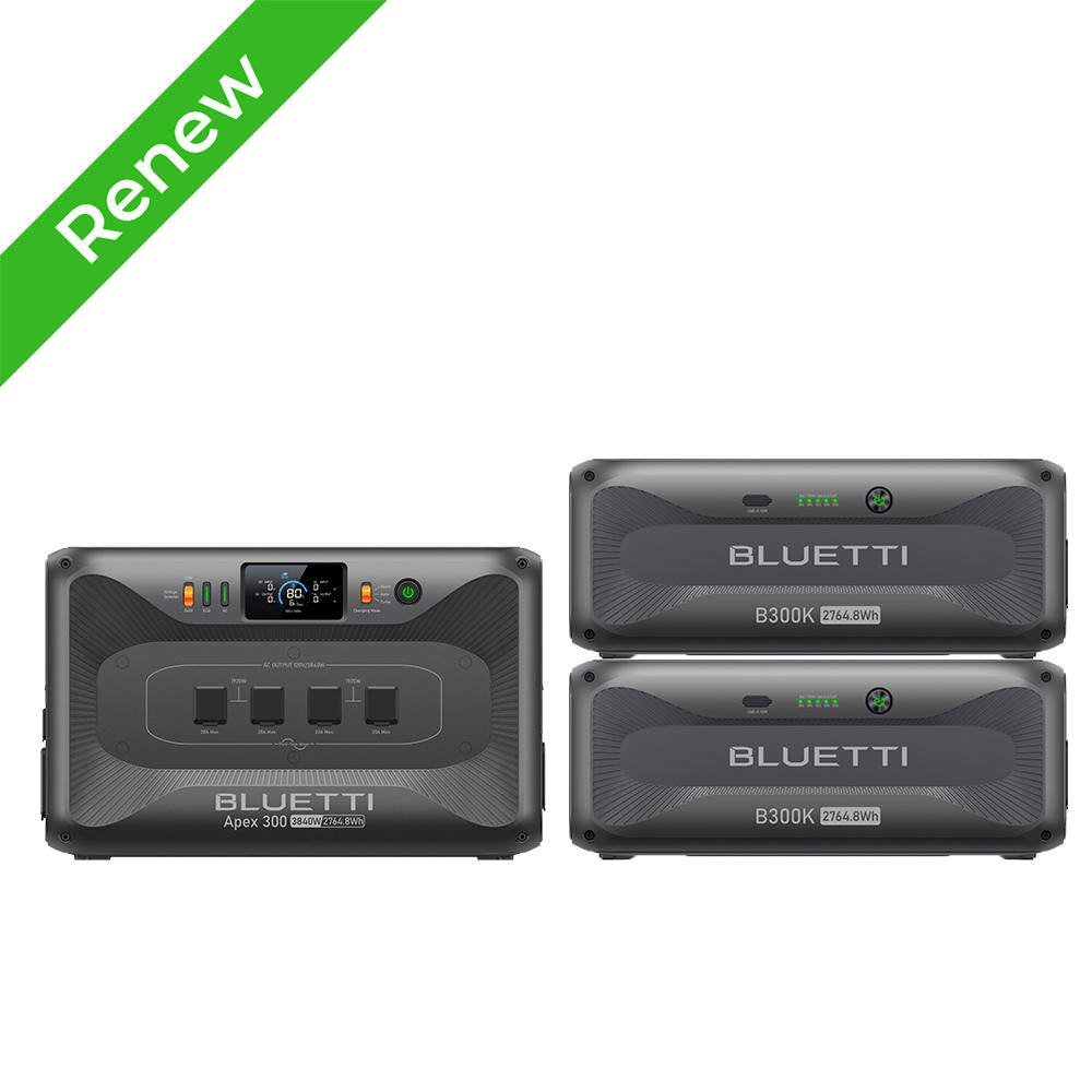 BLUETTI Apex 300+2*B300K 3840W 8294.4Wh Power Station Generator for Emergency