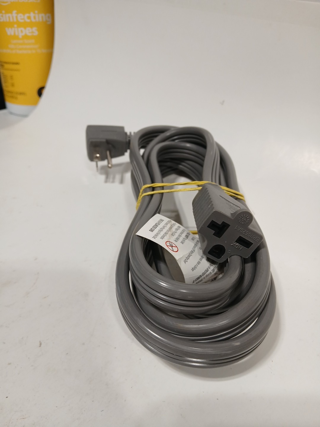 HDX 9 ft. 12/3 20 Amp 250V Air Conditioner Extension Cord, Grey
