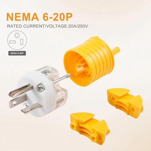 6-20P Replacement Plug and 6-20R Replacement Connector 5 5 Set Plug&Connector