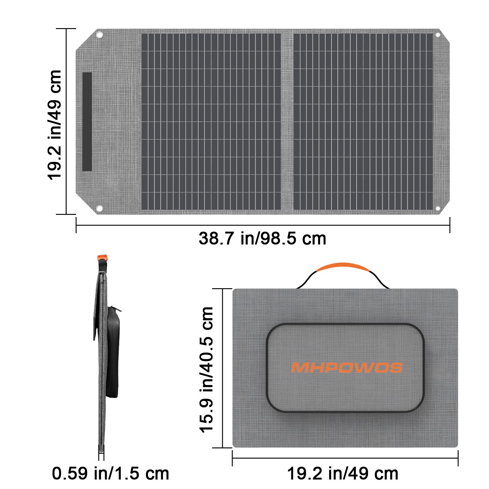 Mhpowos 100w solar panel Portable for Camper Camping outdoor Hiking solarcharger