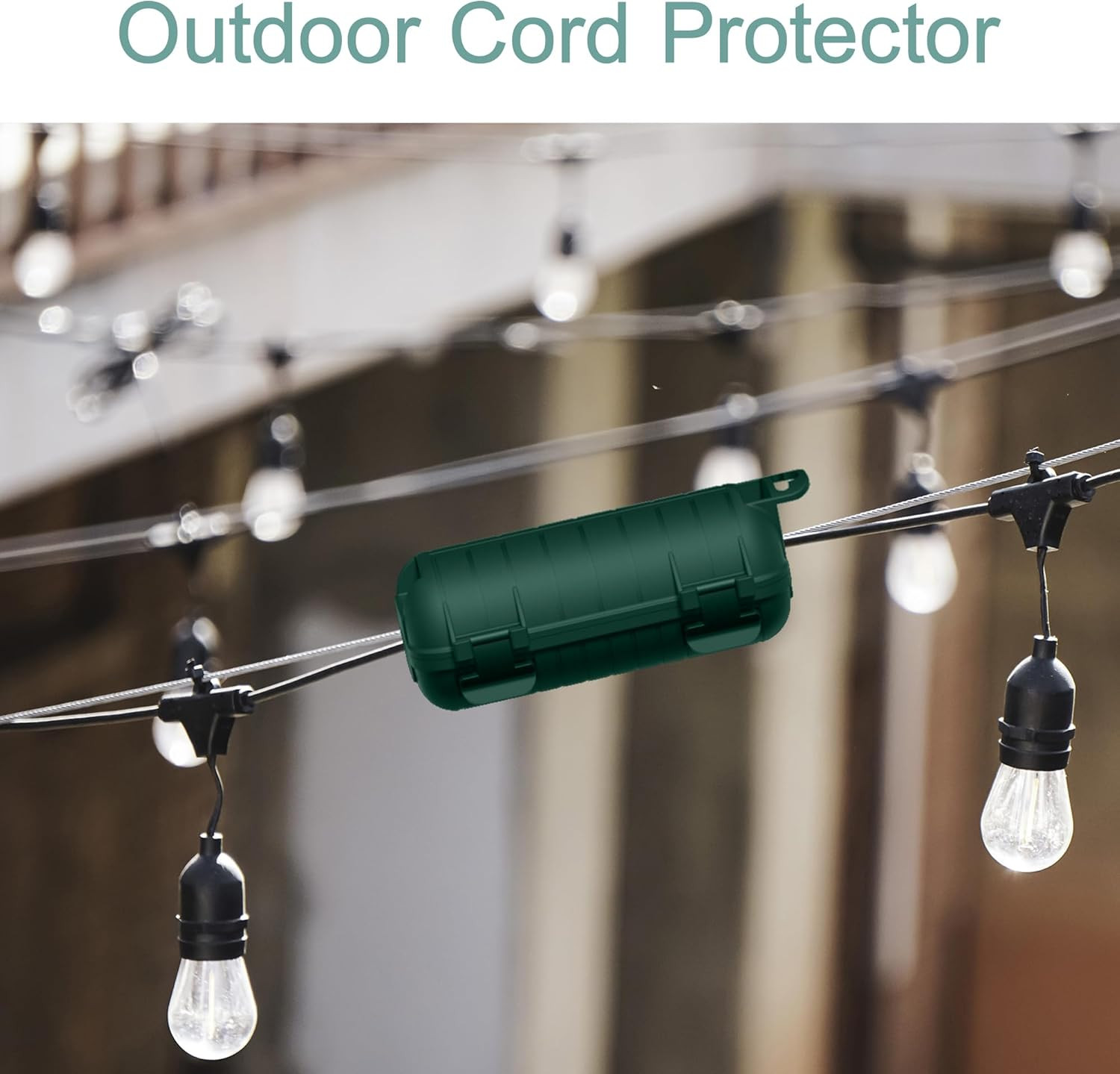 Extension Cord Cover Outdoor, IP54 Water-Resistant Power Cord Protector Electric