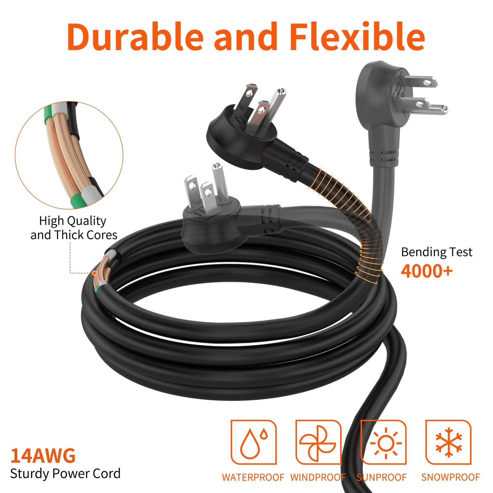 8 Outlet Metal Heavy Duty Long Power Strip, 2100J Surge Protector with 6 FT E…