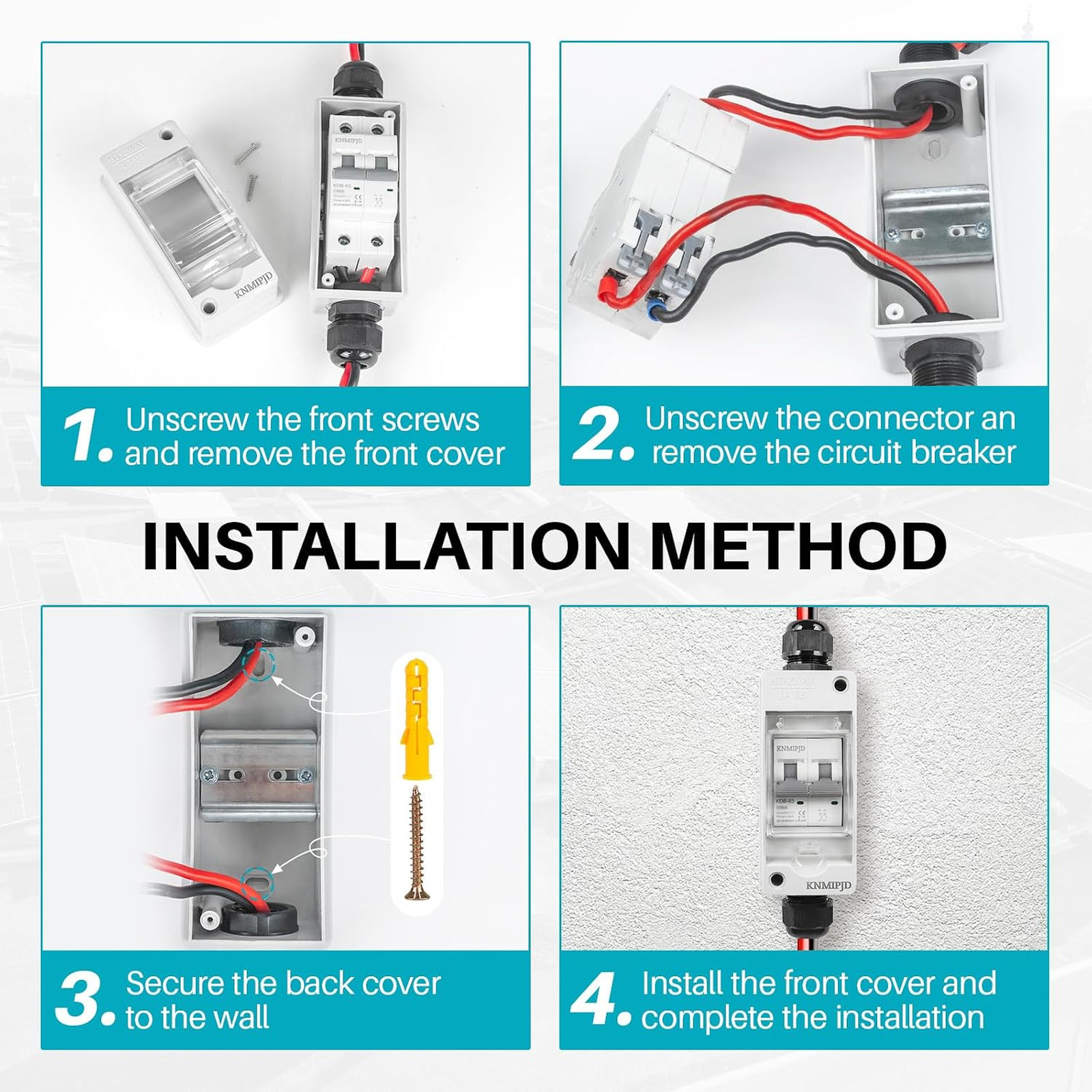 Solar Panel Disconnect Switch 400V 40A IP65 Waterproof Breaker Box for Solar
