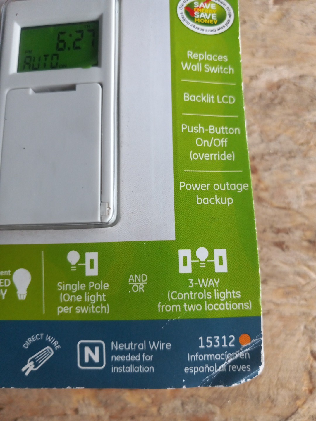 GE SunSmart 3 Way Indoor 7 Day Programmable Digital Timer Light Switch – 15312