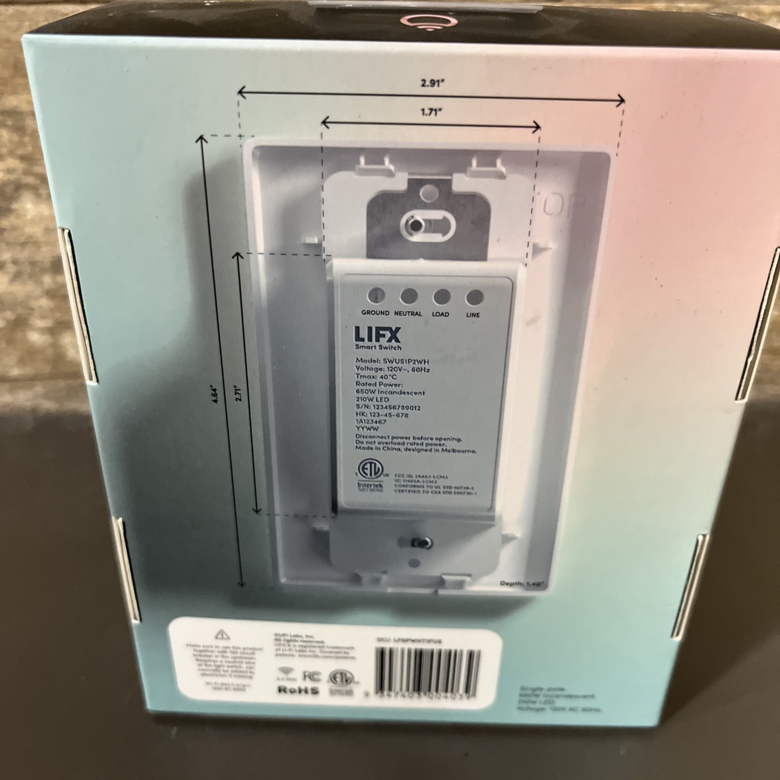 LIFX Smart Switch 2-Button White Wi-Fi In-Wall Touch Light Switch LFSPWHT1FUS