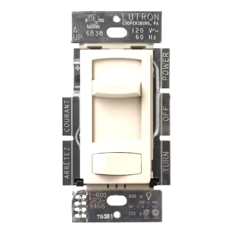 Lutron Skylark Contour LED+ Dimmer Switch Ivory 150W Single-Pole/3-Way CTCL