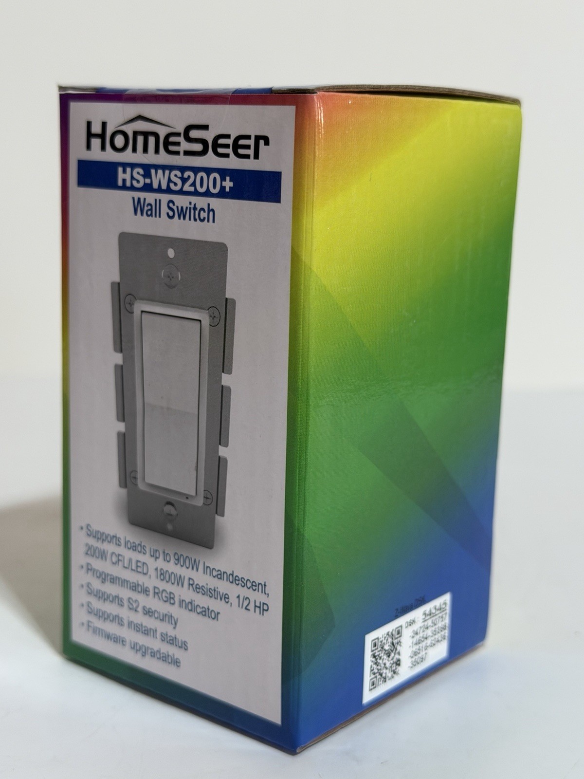 HomeSeer HS-WS200+ Z-Wave Plus Smart Wall Switch Brand New