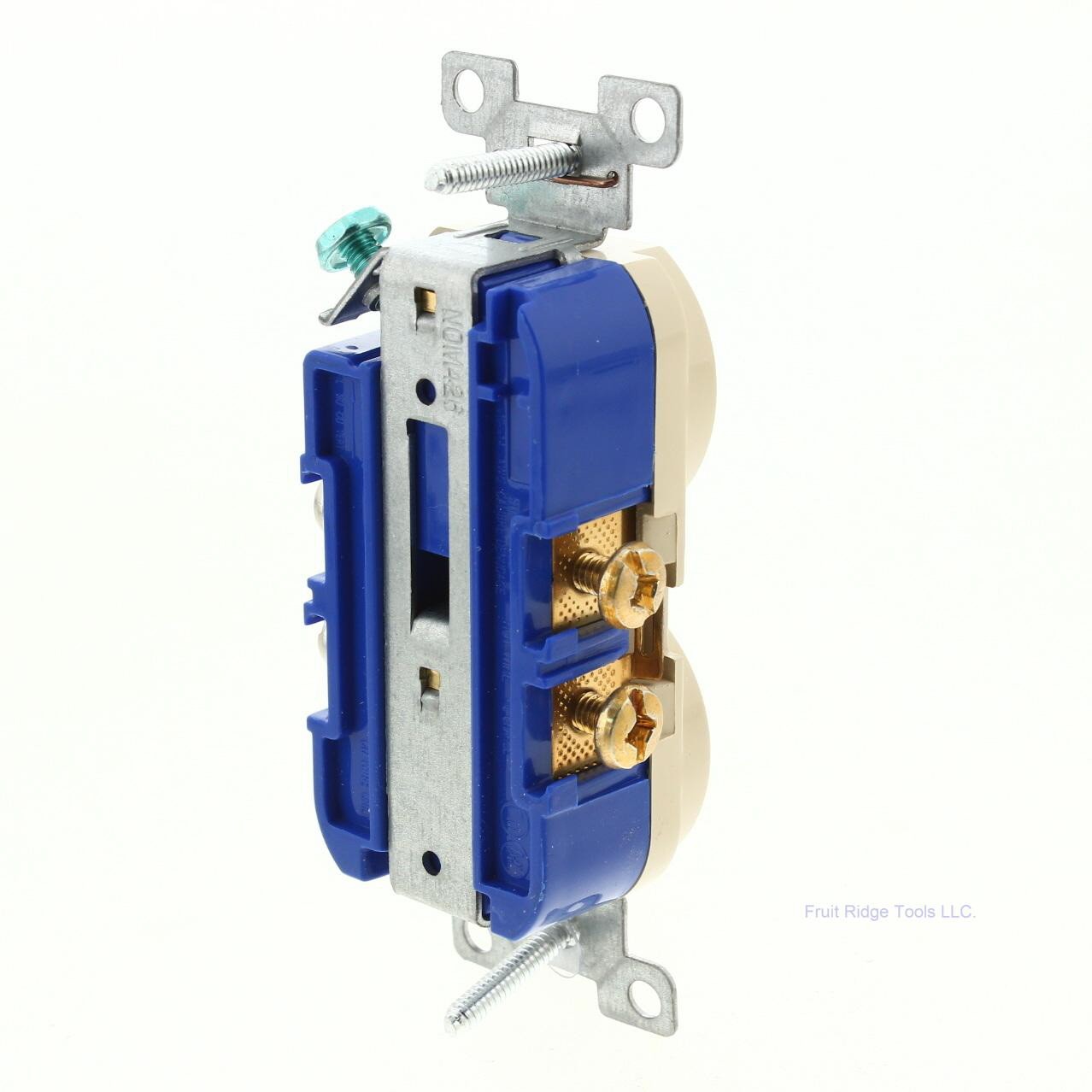 Cooper Ivory Tamper Resistant Grounding Duplex Receptacle 20A 125V 5-20R TR370V