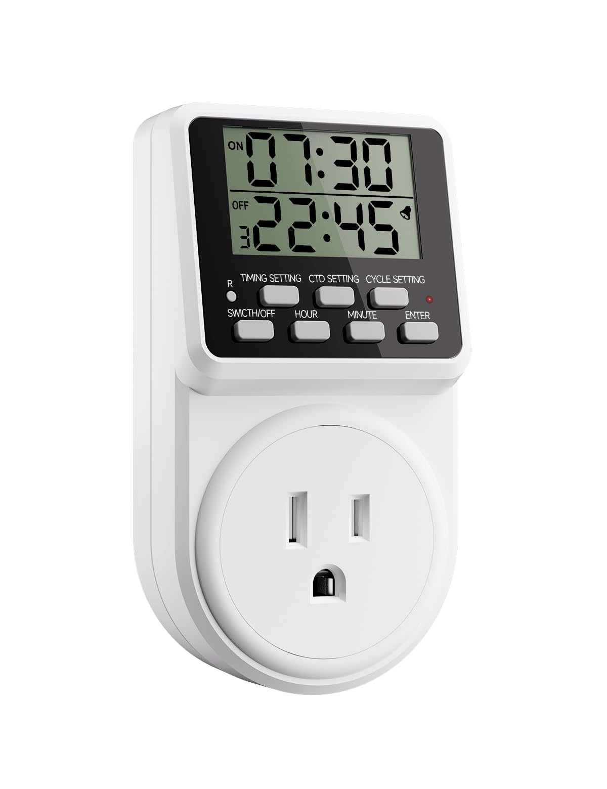 Techbee Digital Infinite Repeat Cycle Intermittent Timer Plug for Electrical …