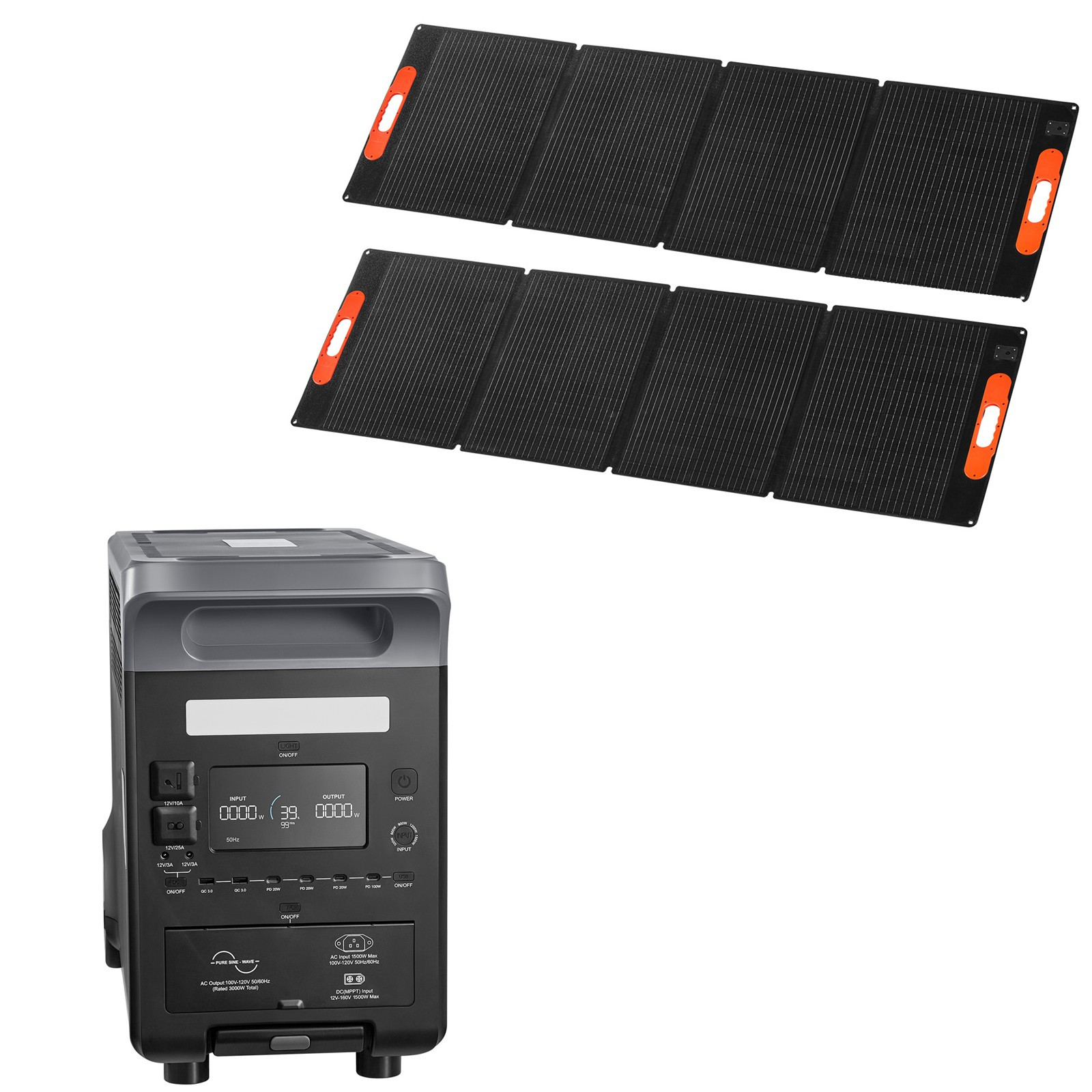Uimoso Portable Power Station 3000W 3072Wh with Solar Panels