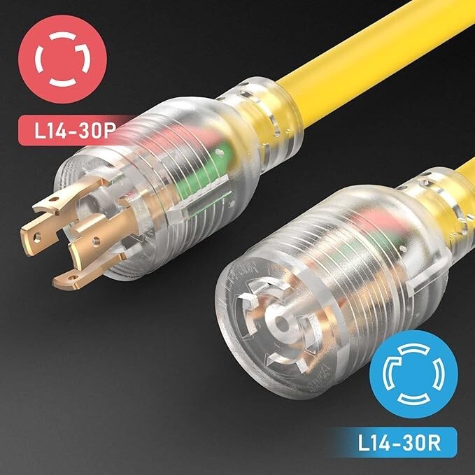 cable de extensión del poder del generador de 30A 125/250V 7500W con la nema.
