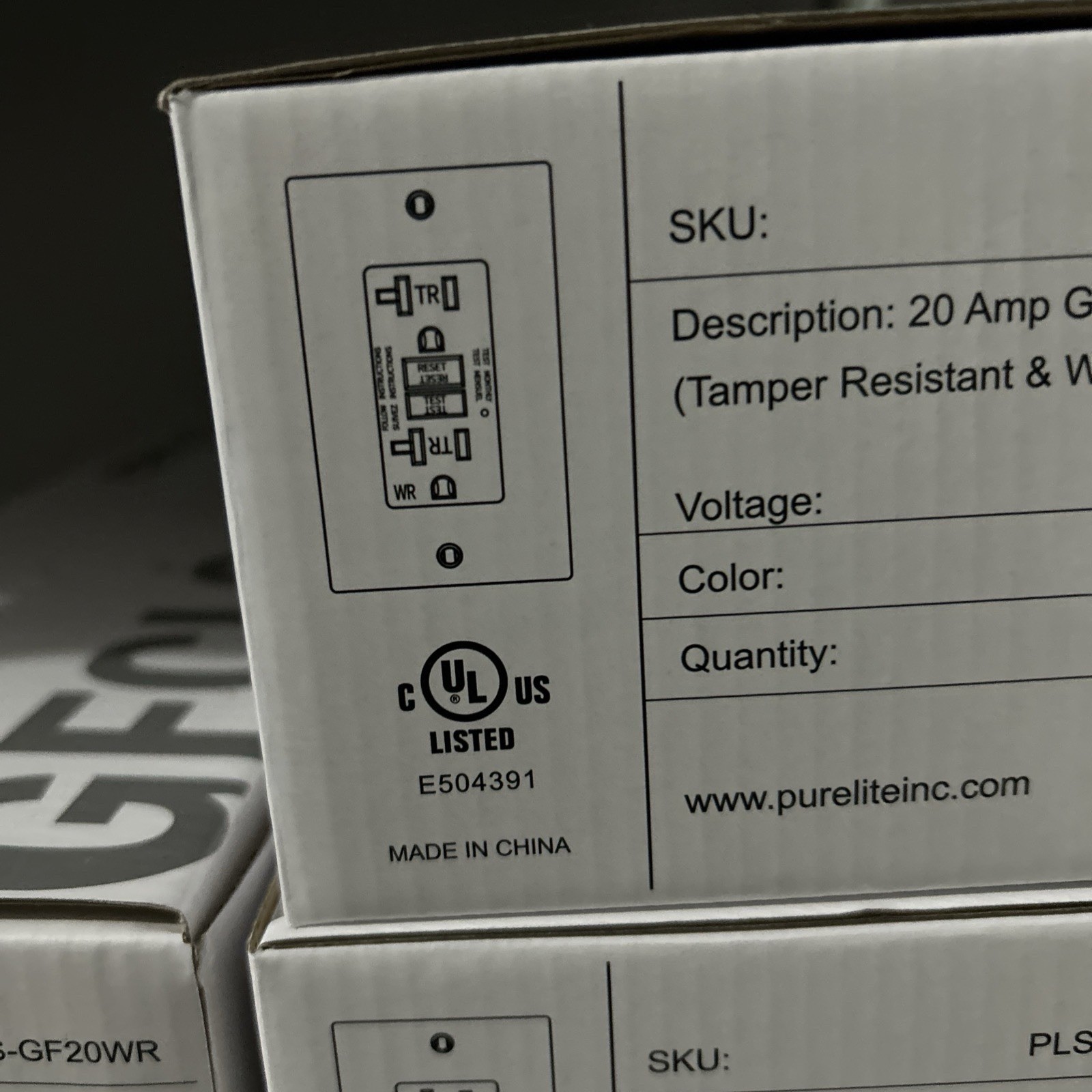 ❤️20A GFCI Outlet TR/ WR Weather & Tamper Resistant UL Listed White -50Lot self
