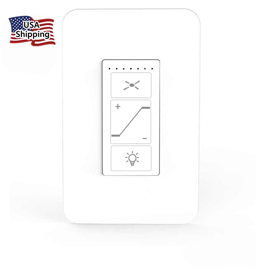 Ceiling Fan & Dimmer Wall Switch, 2 in 1 Light and Fan Combination Light Switch